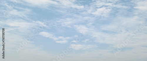 Natural and cloudy fresh blue sky background. Natural sky beautiful blue and white texture background. blue sky with cloud. sky with white clouds as background or texture
