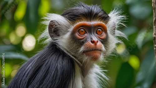 Colobus monkey in nature park © tanya78
