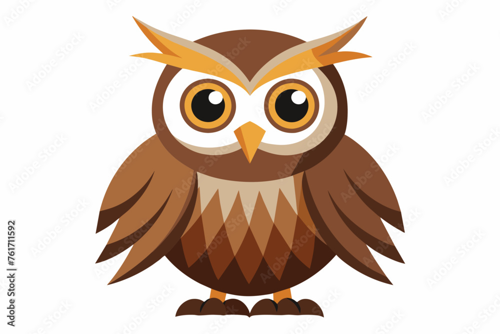 Fototapeta premium owl white background vector 4.eps