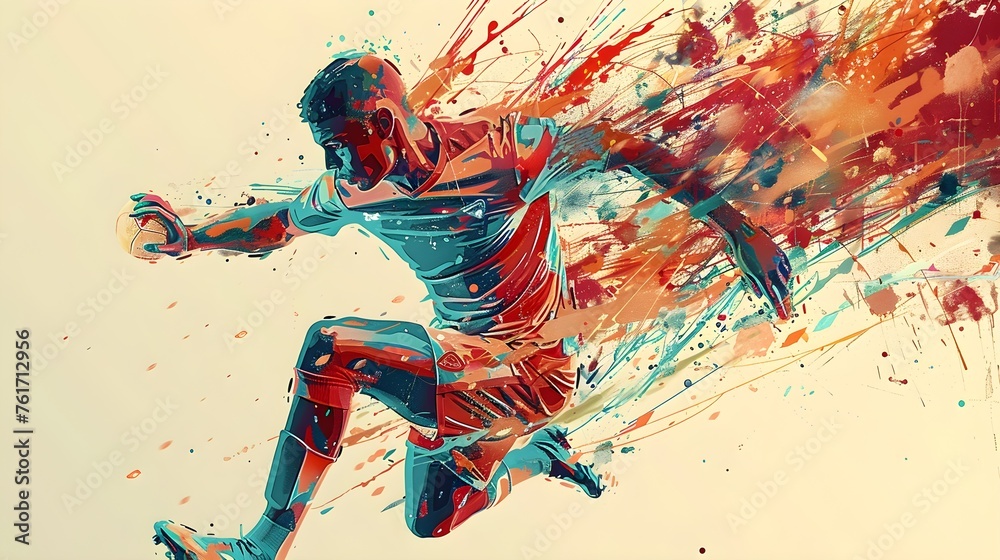 abstract football player abstract football player