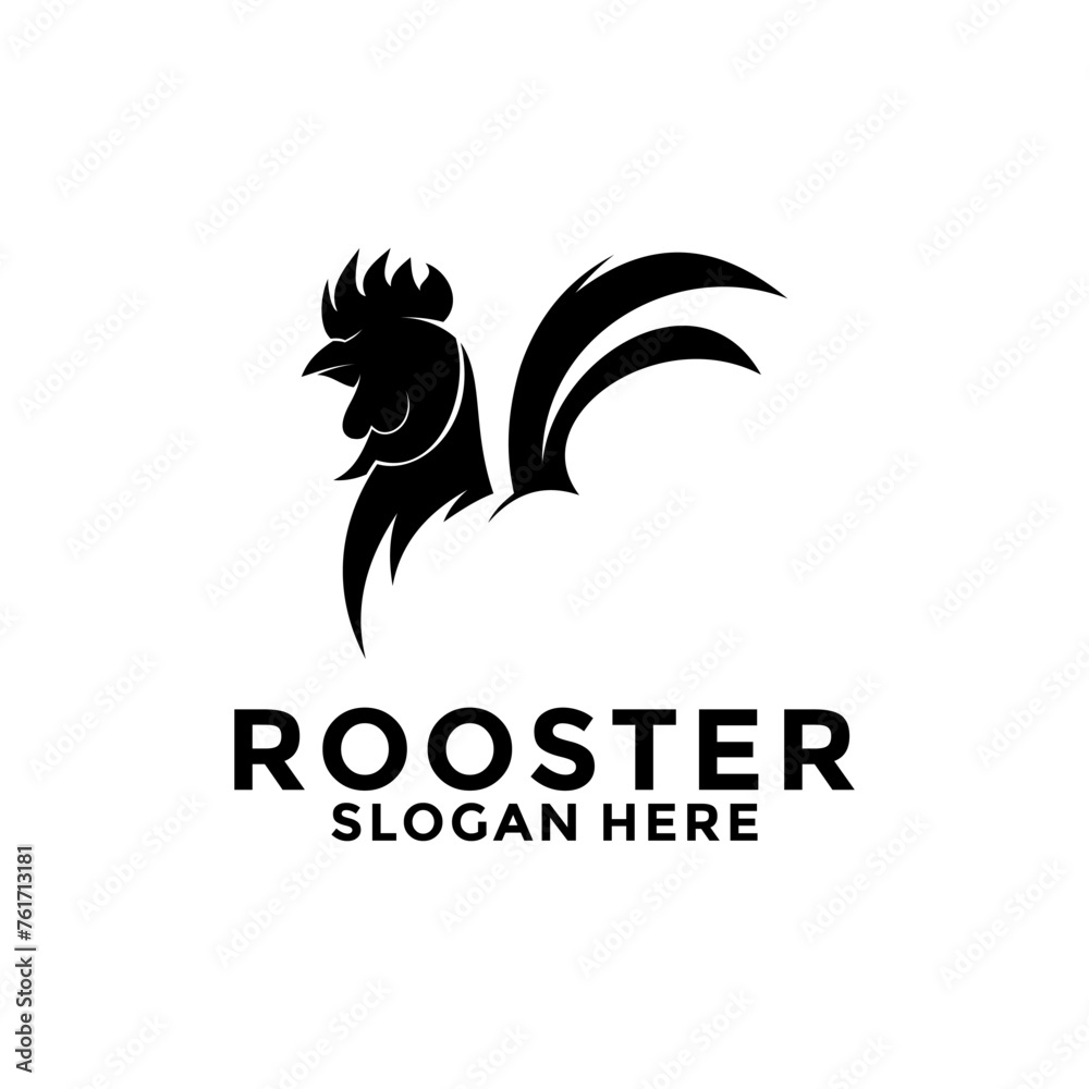 Fototapeta premium Roster or Chicken logo icon, Abstract Rooster Logo Vector Template Design