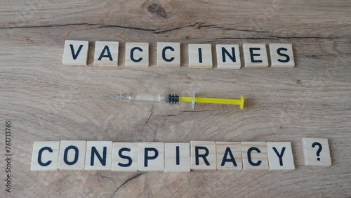 Vaccines conspiracy question idea. Conspiracy idea of depopulation or pulation control through vaccines.