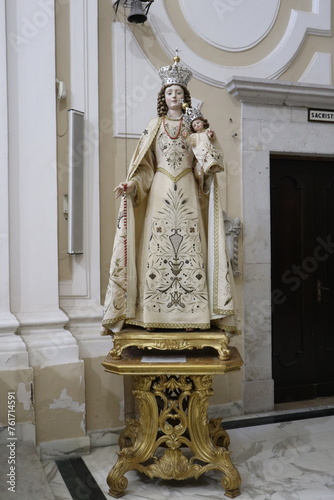 Obraz na płótnie Benevento - Statua della Madonna del Rosario nella Chiesa di San Domenico w salonie