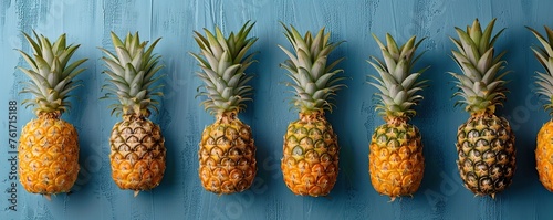 illustration of a pattern of pineapples arranged in a grid