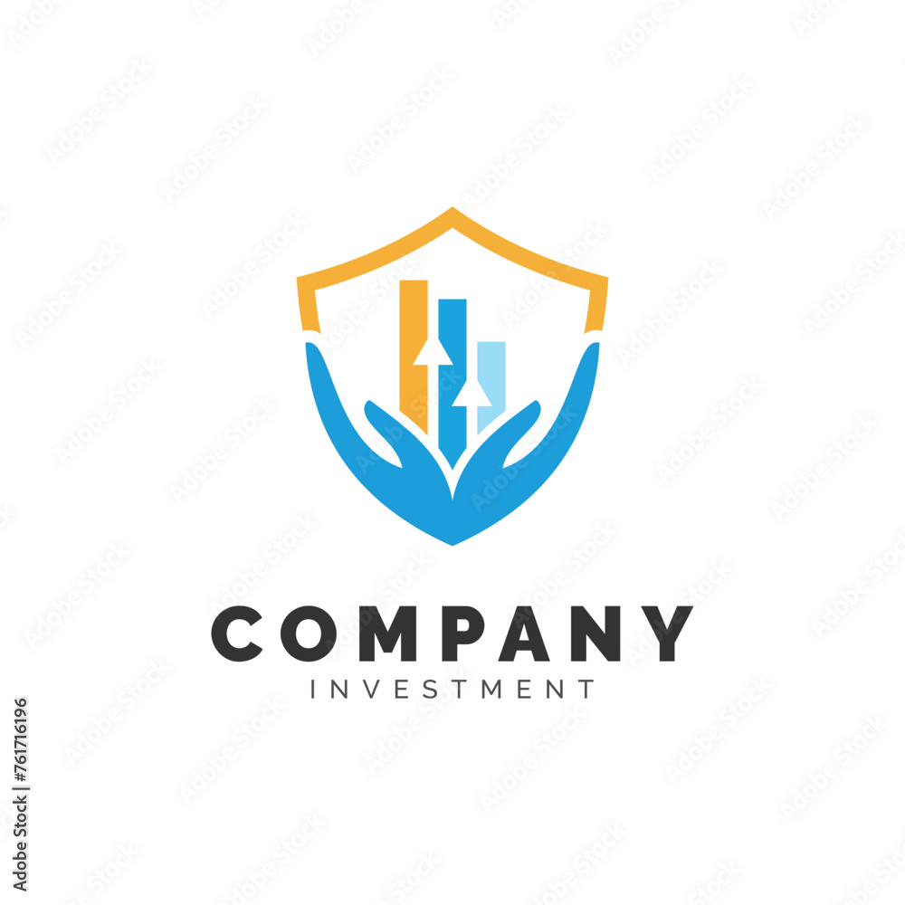 Financial Investment Statistic Graphic Chart logo design Financial Investment Statistic Graphic Chart logo design