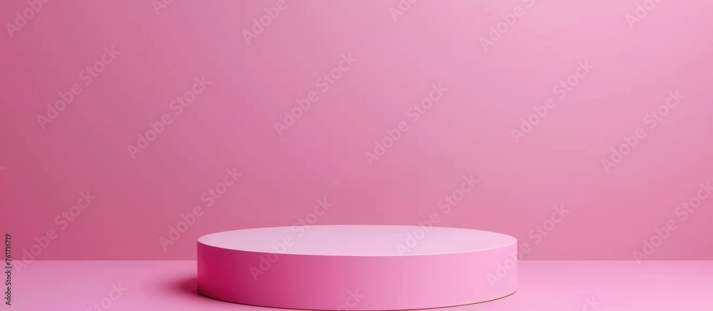 Empty pedestal for product display on pink background with minimal style. Blank stand for showcasing products. Premium Photo pink color background. Empty pedestal for product display on pink background with minimal style. Blank stand for showcasing products. Premium Photo pink color background.