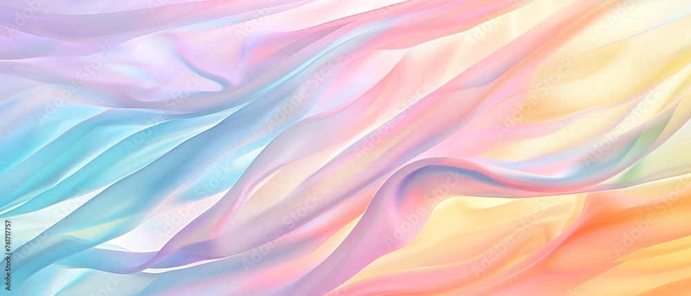 Abstract Colorful Wave Texture Design: A Bright, Energetic Illustration of Flowing Lines and Swirls in Rainbow Colors