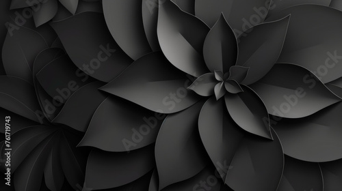 Black background paper art wallpaper.