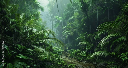 A dense forest with an abundance of lush green trees covering the landscape.