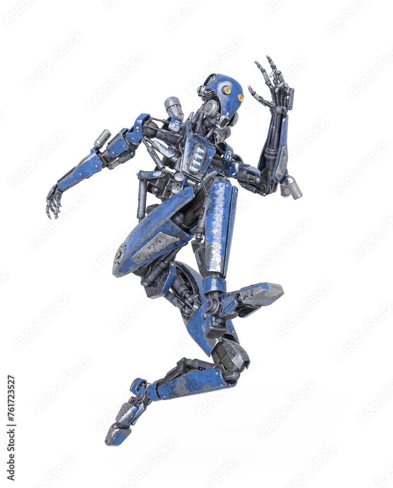 apocalypse cyborg is jumping like a comic hero apocalypse cyborg is jumping like a comic hero