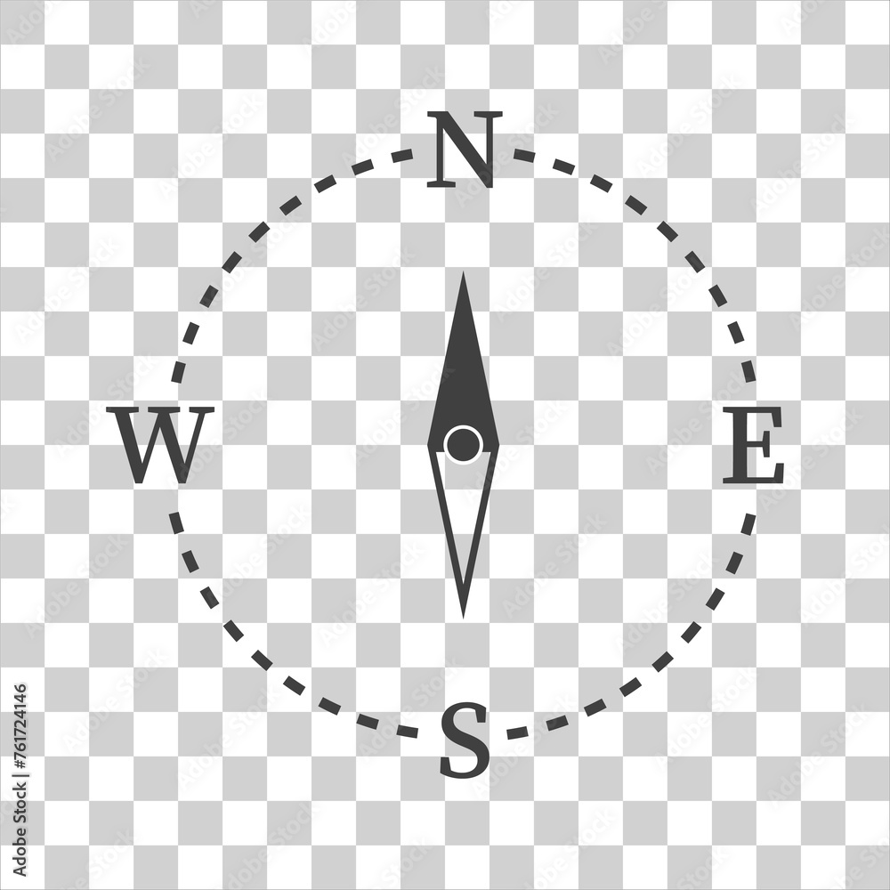 Compass icon on white isolate - obrazy, fototapety, plakaty 