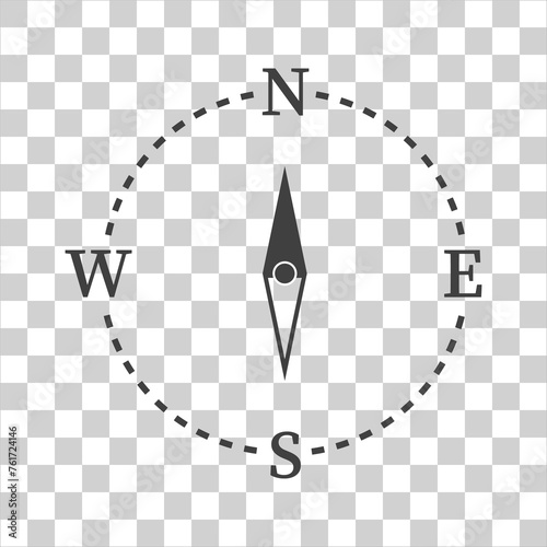 Compass icon on white isolate photo