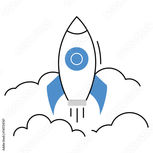 Project Kickoff Visual Concept. Project Initiation Illustration. Illustration symbolizing the beginning stages of a project, from ideation to planning, marking the initiation phase.