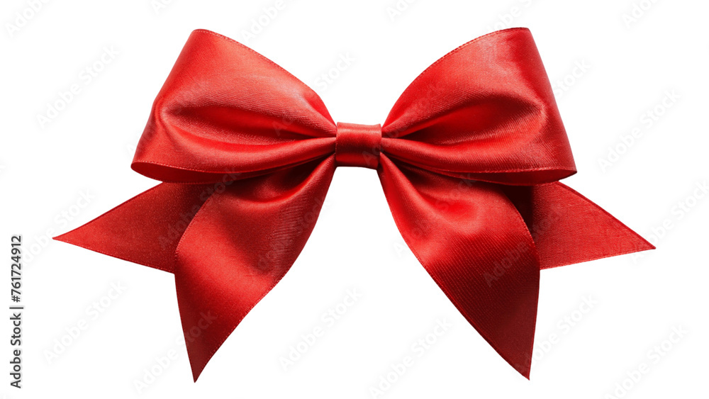 Beautiful big bow made of red ribbon isolated on Transparent background. Beautiful big bow made of red ribbon isolated on Transparent background.