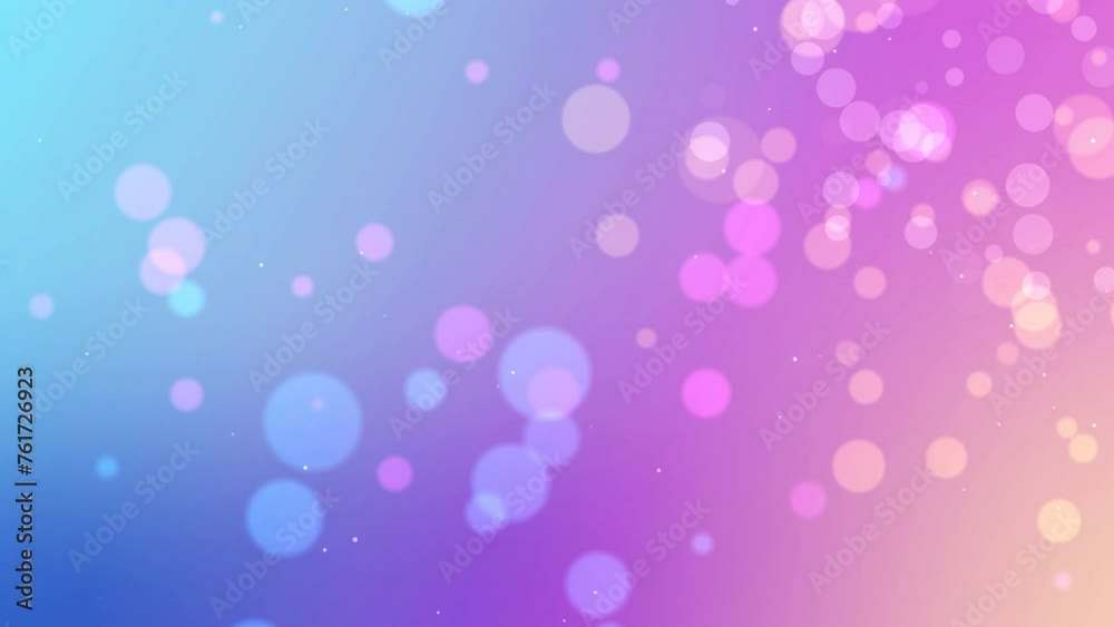 Animation of colorful circles, bokeh effect, light leaks. Abstract floating particles, lights. purple, pink pastel background. Looped live wallpaper. Festive animated stock footage. Holiday, Christmas Animation of colorful circles, bokeh effect, light leaks. Abstract floating particles, lights. purple, pink pastel background. Looped live wallpaper. Festive animated stock footage. Holiday, Christmas
