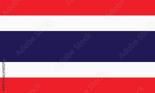 Free Download Flat Illustration of Thailand national flag. Thailand flag design. 
 - GFXLoad