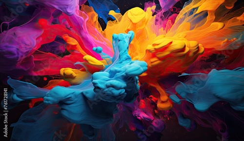 Coloful paint abstract background illustration