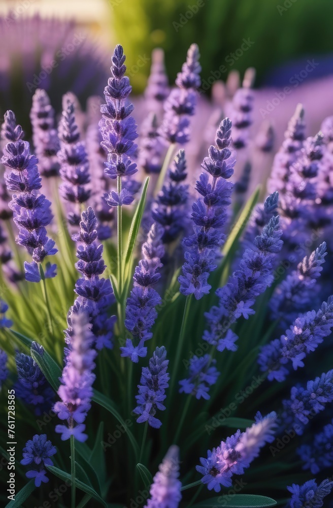Obraz premium a large bush of flowering lavender