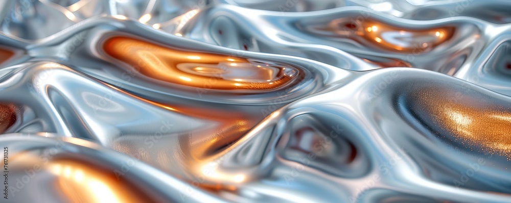 Metallic abstract wavy liquid background layout design tech innovation Metallic abstract wavy liquid background layout design tech innovation