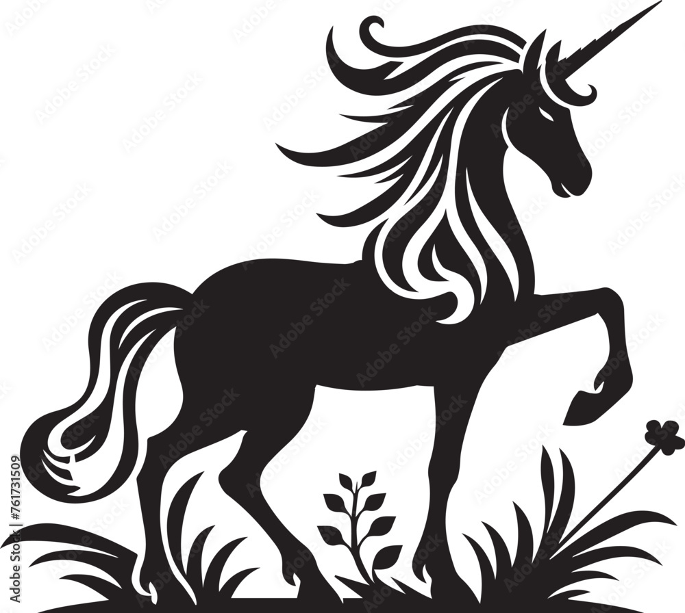 Obraz premium Unicorn Silhouettes Magical Unicorn EPS Vector Unicorn Clipart 