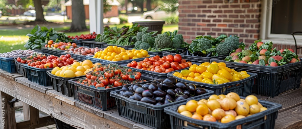 Farmers market sells locally sourced, organic produce, supports sustainable agriculture