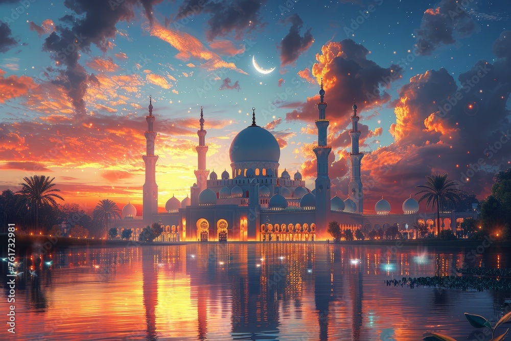 Fototapeta premium Beautiful Ramadan symbolic background
