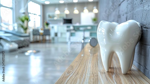 3D tooth on a clean backgro...