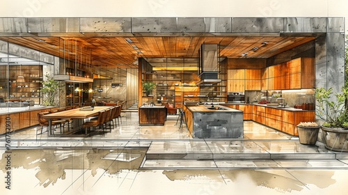 Architecture project 3D ren...