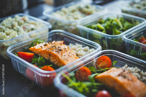 Healthy fitness meal prep with balanced nutrition © ParinApril