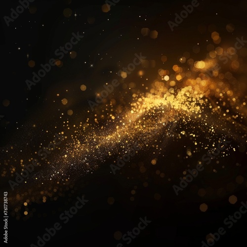 a gold glittery swirl of lights