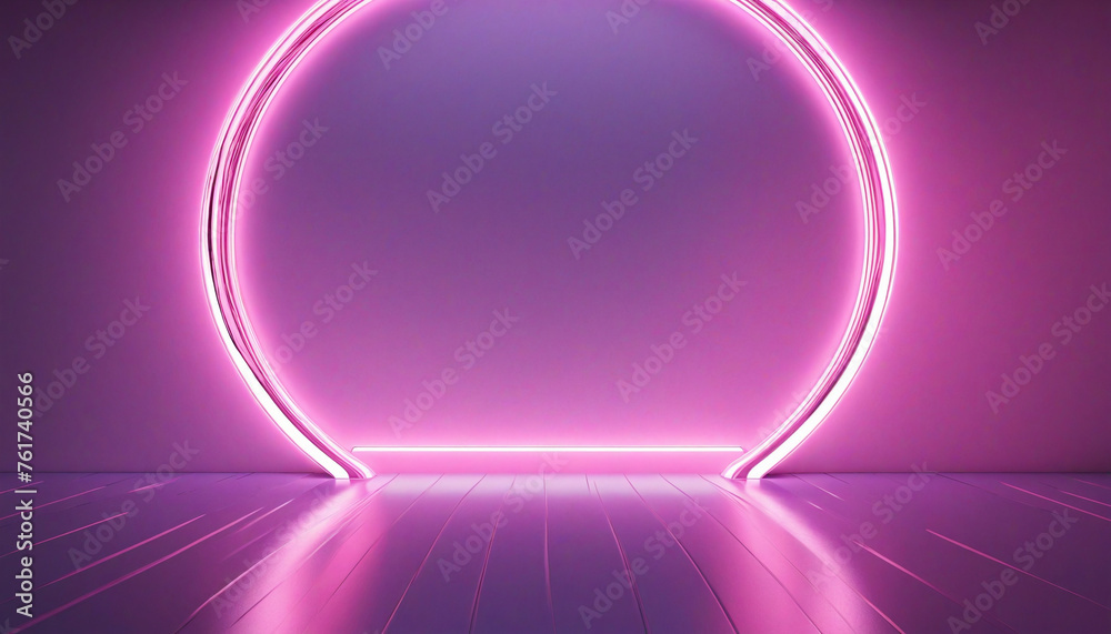 3d render, abstract background with glowing neon circle, colorful rays and floor reflection. Minimalist geometric wallpaper 3d render, abstract background with glowing neon circle, colorful rays and floor reflection. Minimalist geometric wallpaper