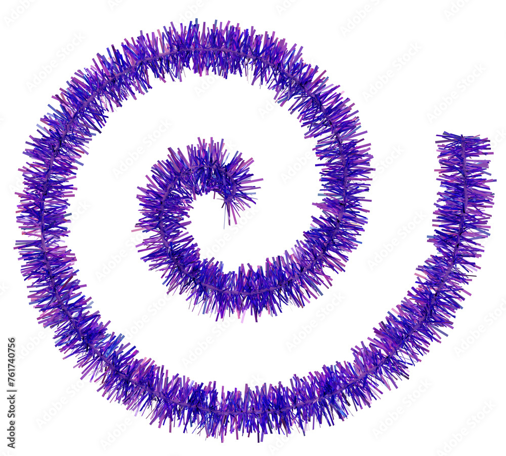 Tinsel 3d rendering. Merry Christmas. Tinsel 3d rendering. Merry Christmas.