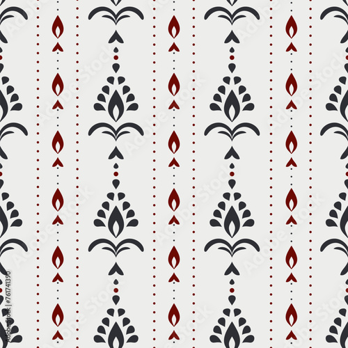 Damask seamless pattern. Elegant minimalistic texture for wallpapers, backgrounds, textile, fabric and page fill