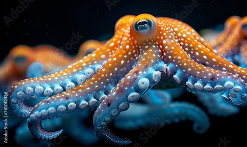 an orange and blue octopus © Aliaksandr Siamko