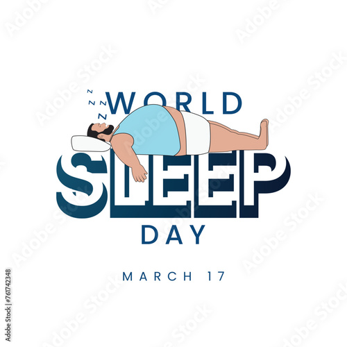 World Sleep Day Vector Design (ID: 761742348)
