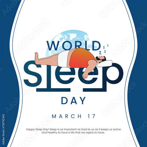 World Sleep Day Vector Design (ID: 761742363)