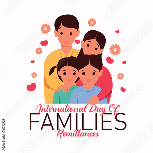 International Day of Families Remittances Colorful vector template design