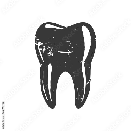 Silhouette cavity tooth black color only full body