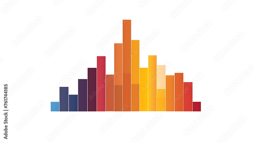 simple business growth graph logo. with generative ai