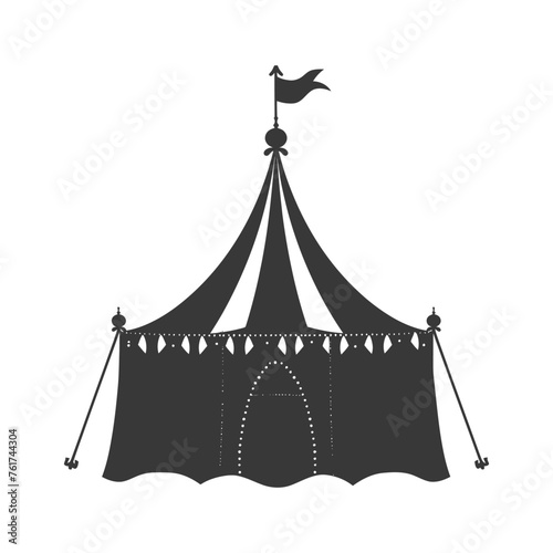 Silhouette Circus Tent black color only