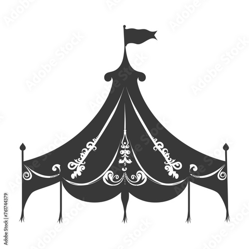 Silhouette Circus Tent black color only
