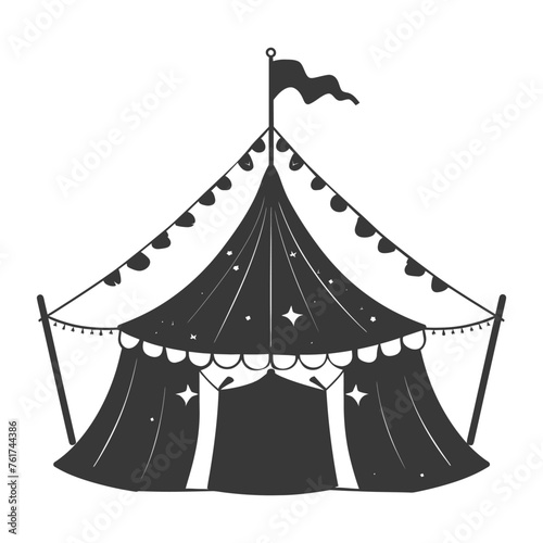 Silhouette Circus Tent black color only