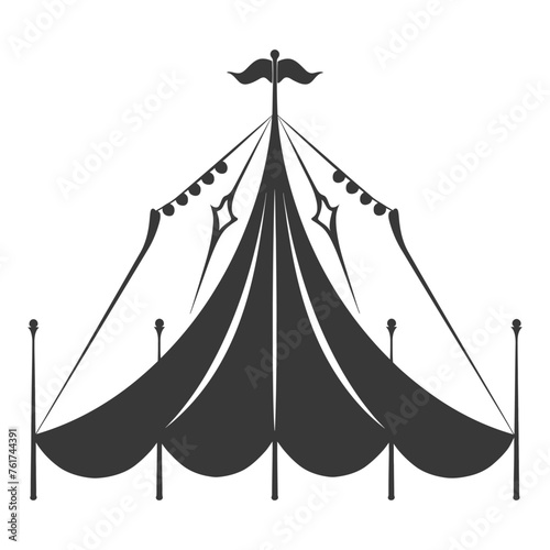 Silhouette Circus Tent black color only