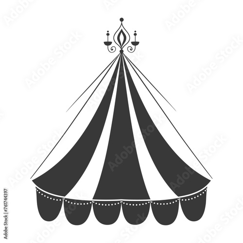 Silhouette Circus Tent black color only