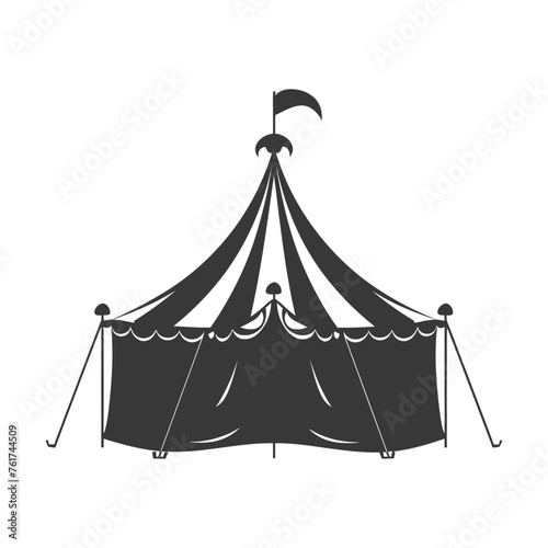 Silhouette Circus Tent black color only