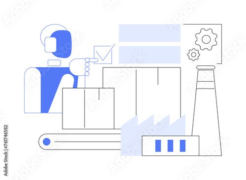 AI-Streamlined Compliance abstract concept vector illustration.