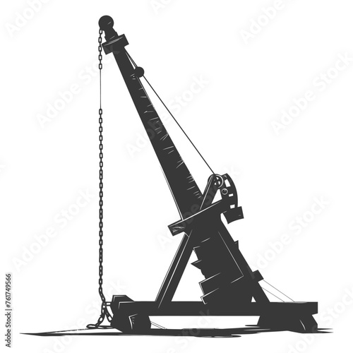 Silhouette Giant Sling Trebuchet full black color only
