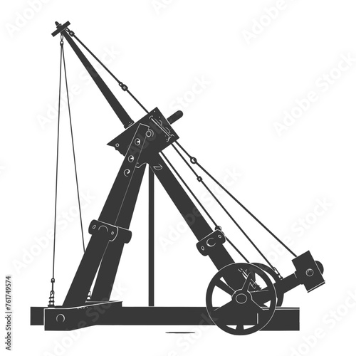 Silhouette Giant Sling Trebuchet full black color only