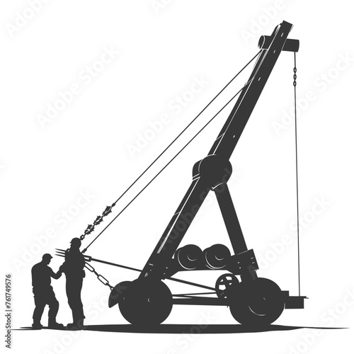 Silhouette Giant Sling Trebuchet full black color only