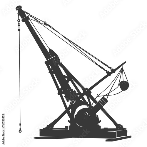Silhouette Giant Sling Trebuchet full black color only